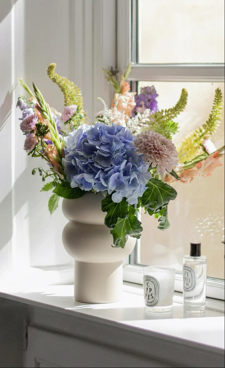 Handmade vase “Ripple" beige – 24 cm - Image 2