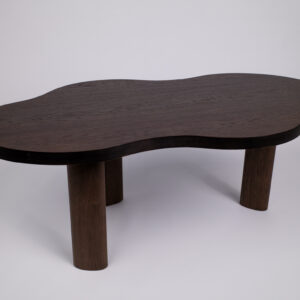 Organic shaped coffee table Lago by MATÍ - dark oak