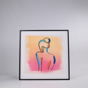 Signed reproduction of Siim Hanikat’s painting ‘Slowing Down’, 100×100 cm