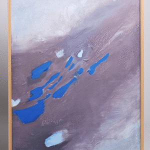 Signed reproduction on canvas of Kaari Sibrits’ painting “Blue Shallows 2”, 103x78
