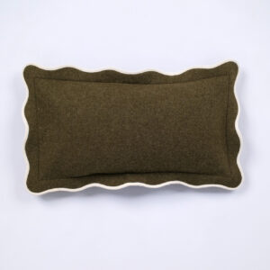 Wool pillow cover Olive Green by Matí