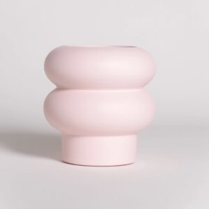Handmade vase “Ripple” dusty-pink 15cm