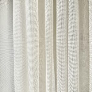 Mesh-knit sheer curtain Leomar Ecru 150x250
