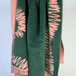 Cotton blend throw Olivia by Matí – green