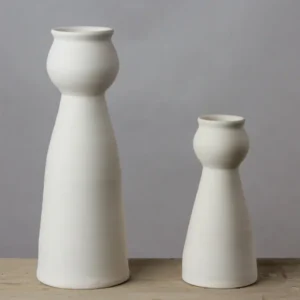 Handmade vase “Straight line vase 1” – white