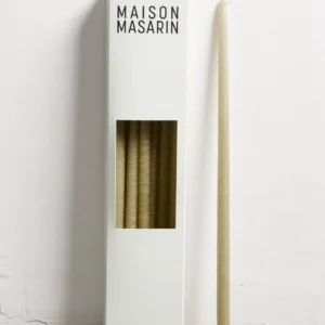 Handcrafted candles 30 cm – 10 pcs, dark-beige