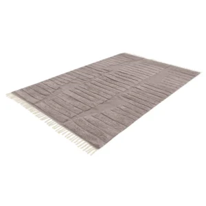 Cotton rug Rani - dull brown
