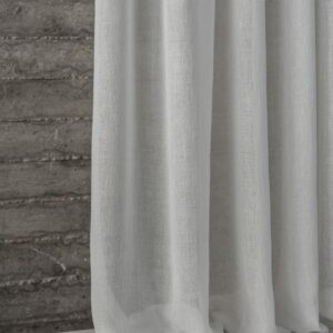 Textured Wave-Headed Sheer Curtain Tomorrow – off - white