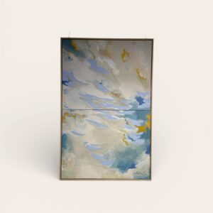 Acrylic on two-part canvas "Framed Diptych" by Kaari Sibrits