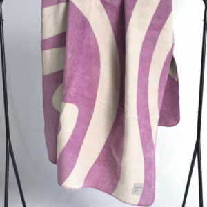 Cotton blend throw Sebra by Matí – purple<br/>