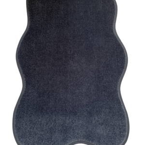 Organic shaped hallway rug Wave by MATÍ - dark grey J9