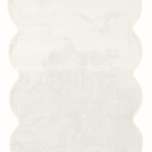 Soft wavy rug Aranga FUR - white