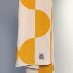 Cotton blend throw Linea by Matí – yellow