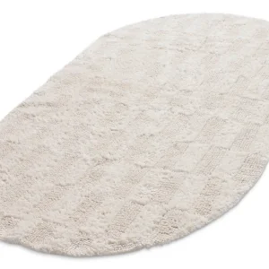 Oval bath mat Bevin – off-white
