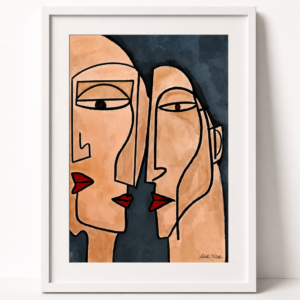 Framed print Isabella Pistillo “Incomplete Looks” 60x80