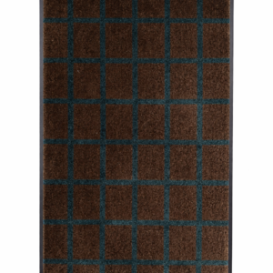 Hallway rug Grid by MATÍ – green/brown