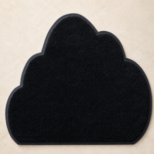 Organic shaped hallway rug Milo by MATÍ - black