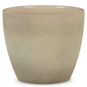 Ceramic Plant Pot Taupe Stone - Light Brown