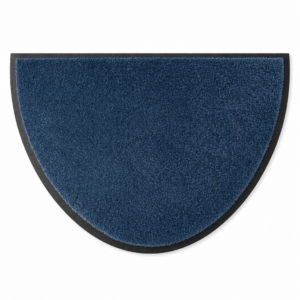 Organic shaped entryway rug Dome by MATÍ - dark blue F1