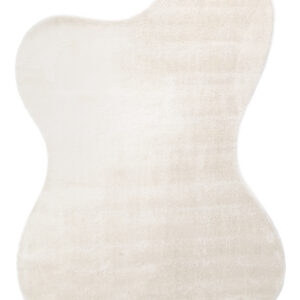 Organic shaped soft FUR rug Aranga - beige