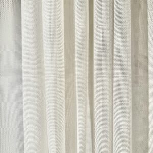 Mesh-knit sheer curtain Leomar Ecru 300x250