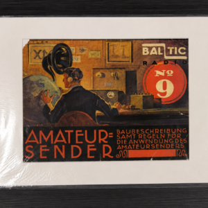 Vintage poster "Estonian Republic era Baltic radio" 30x40
