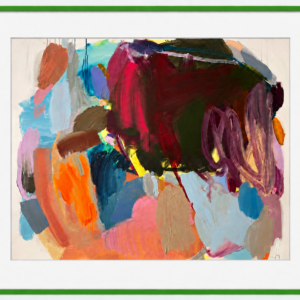 Signed reproduction of Liisa Jugapuu's painting 'Green and Others' 80x100