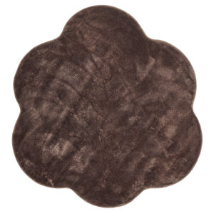 Round rug Aranga – dark brown
