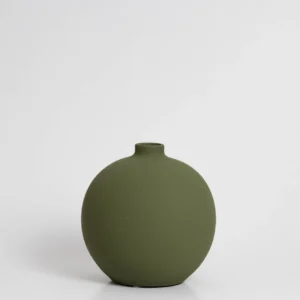 Handcrafted Vase "Blanc 03 - Olive Green"