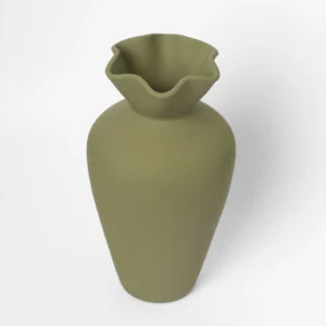 Handmade vase "Flower L - Olive Green"