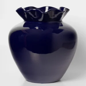 Handmade Vase "Flower XL - Glazed Dark Blue"