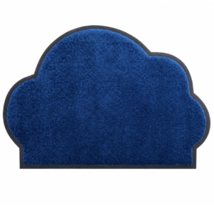 Organic shaped hallway rug NUBE by MATÍ – E10 Navy