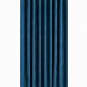 Velvet side curtain - blue