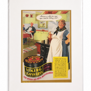 Vintage poster "Viking Ugnsvärta a true woman" 30x40